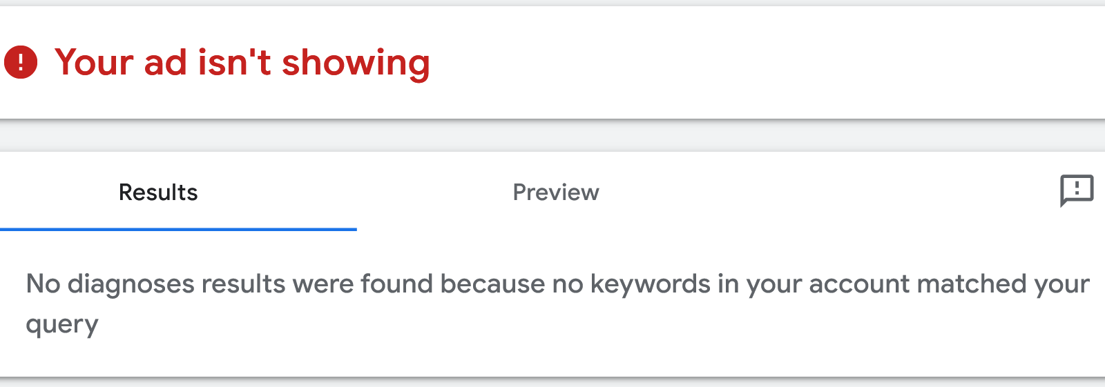 A digital error message stating 