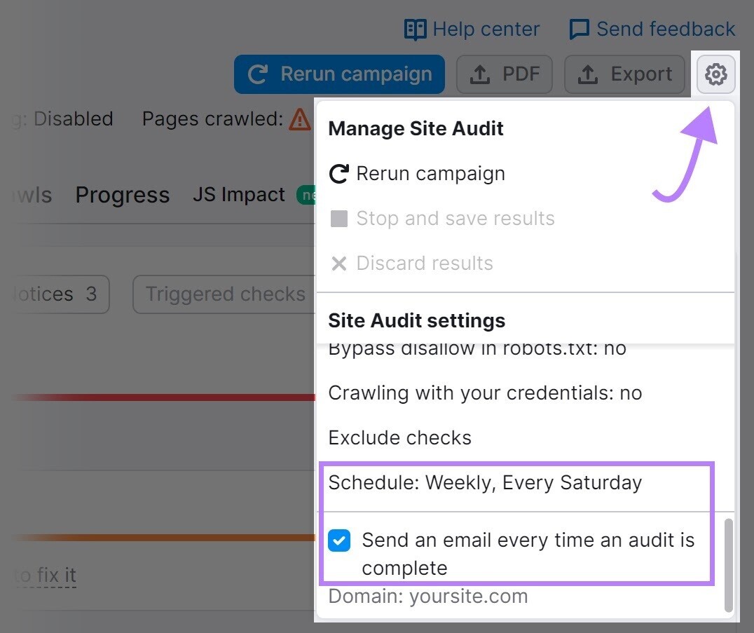 where to schedule audits in 现场审核 Settings