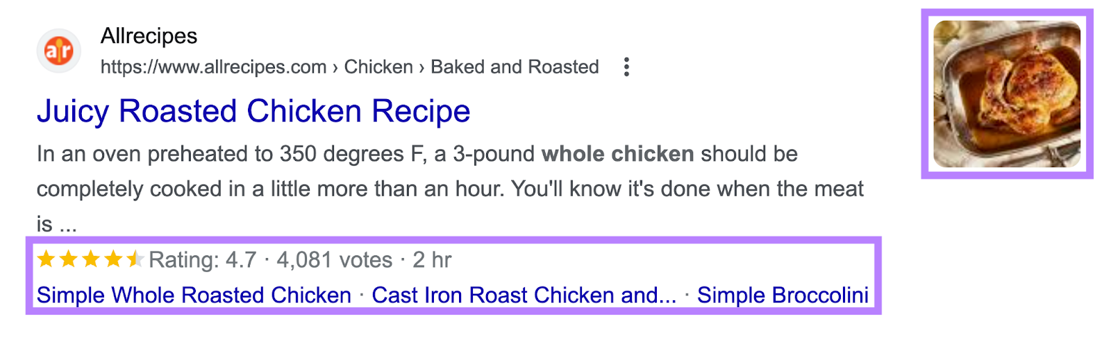 Google result showing 