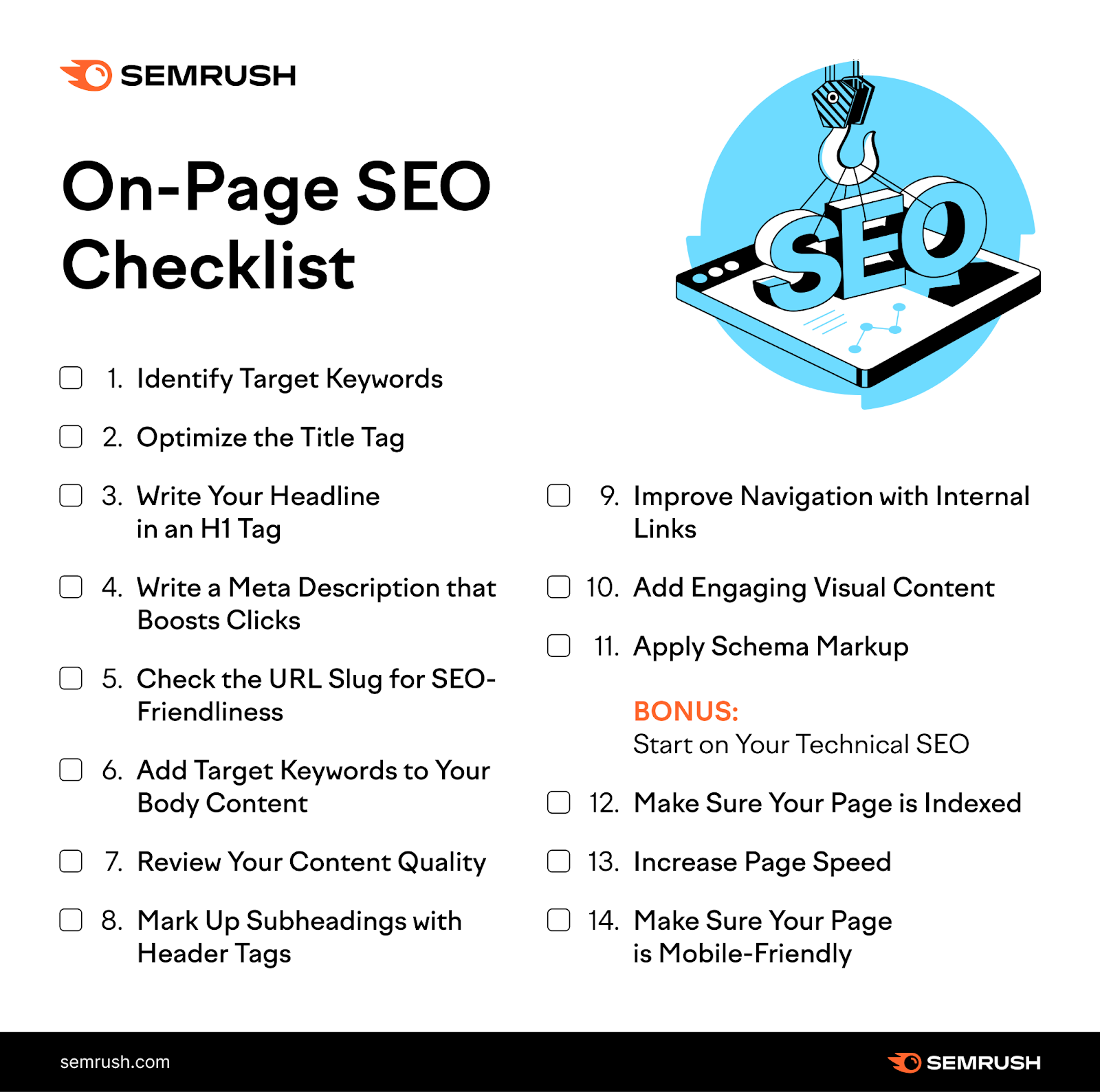 On-page 高级行政主任 checklist