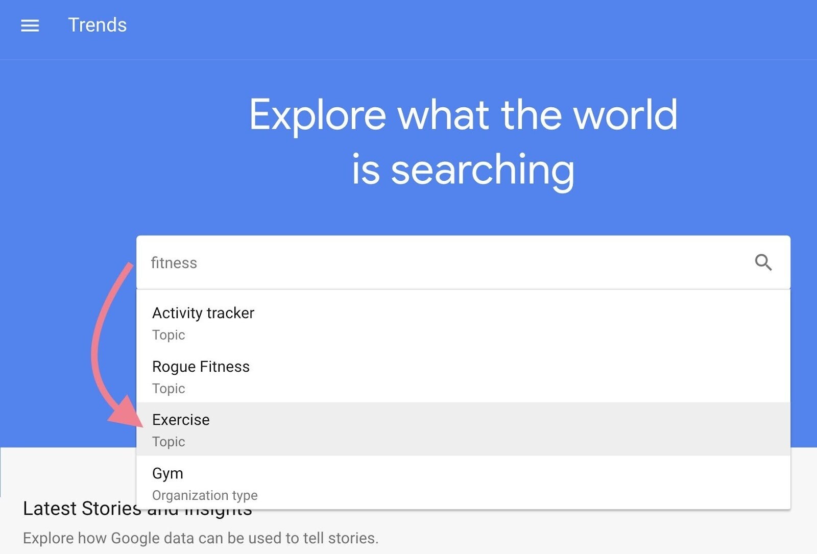 fitness search in 谷歌趋势