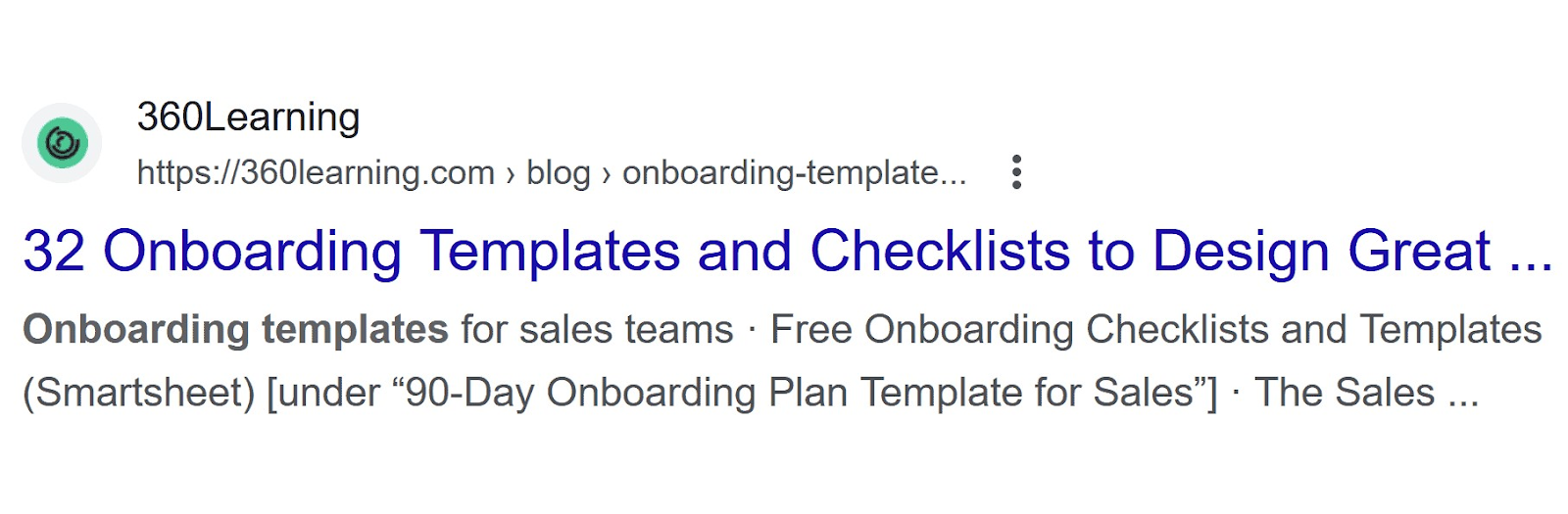 An example of title tag and 元描述 cut off by 谷歌 on SERP