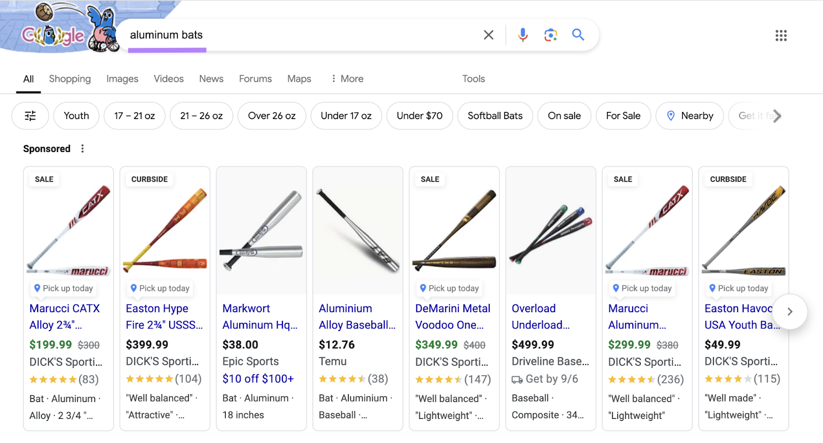 example of NLP in Google SERP的 for query
