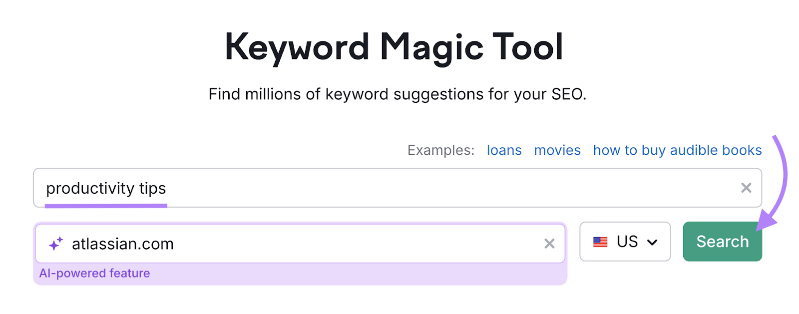 keyword entered into 关键字魔术工具