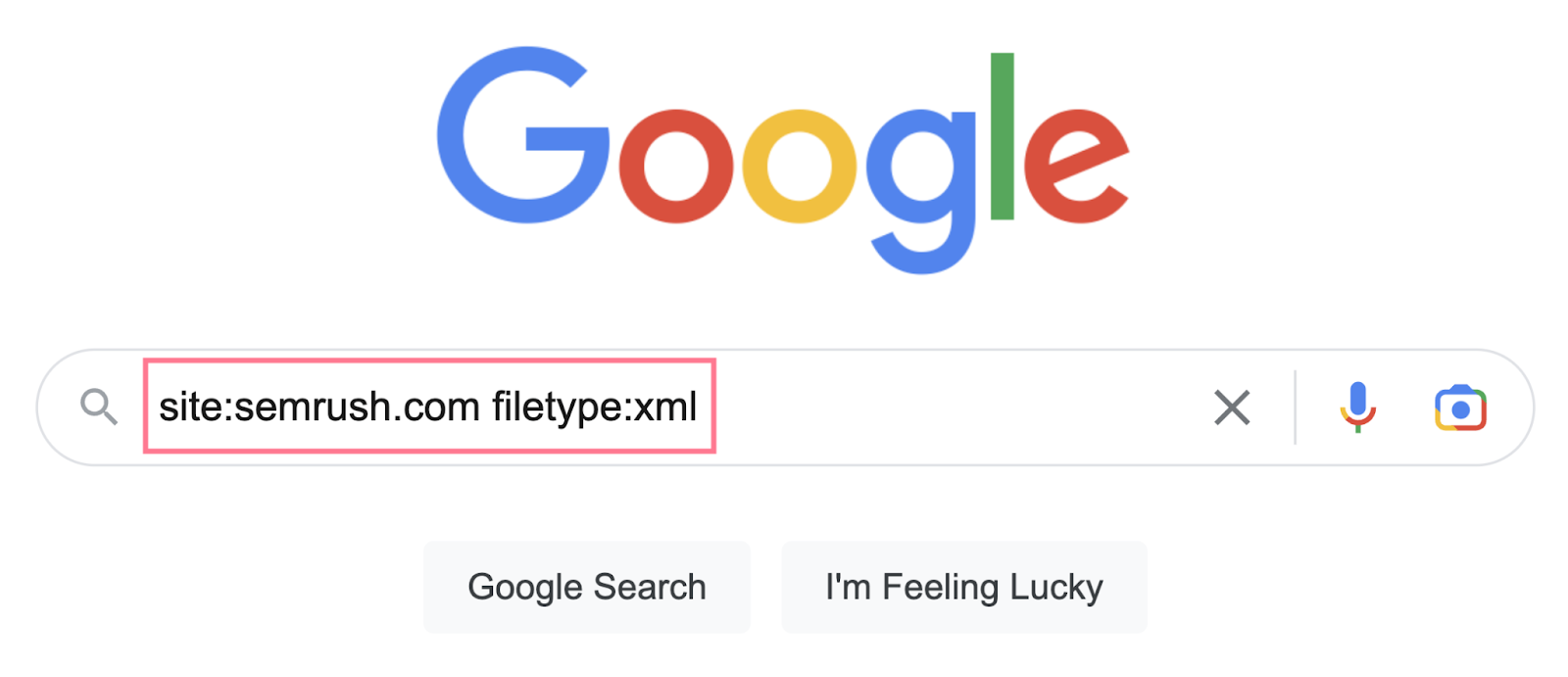 search operator in google looks like