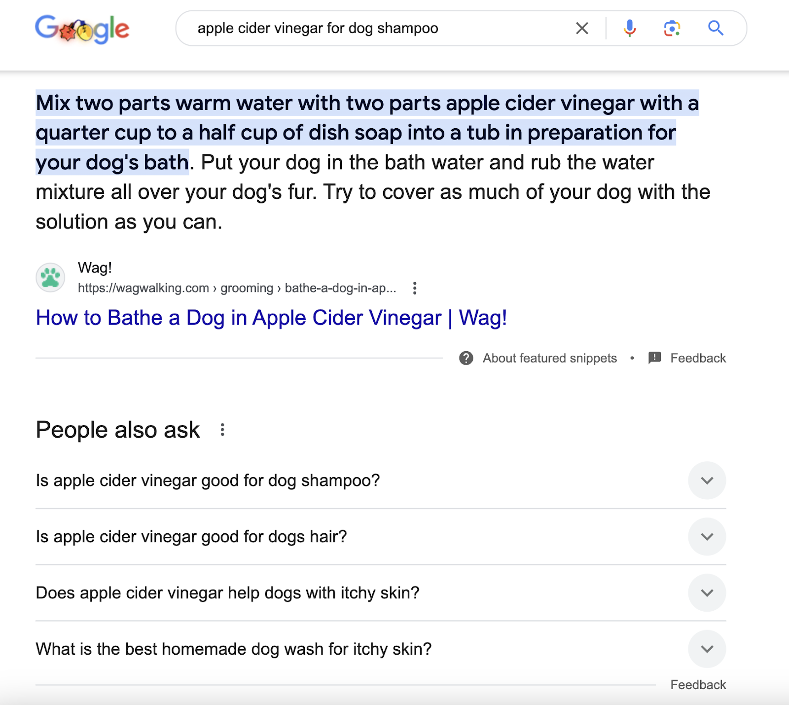 This SERP has a featured snippet和people also ask SERP feature.