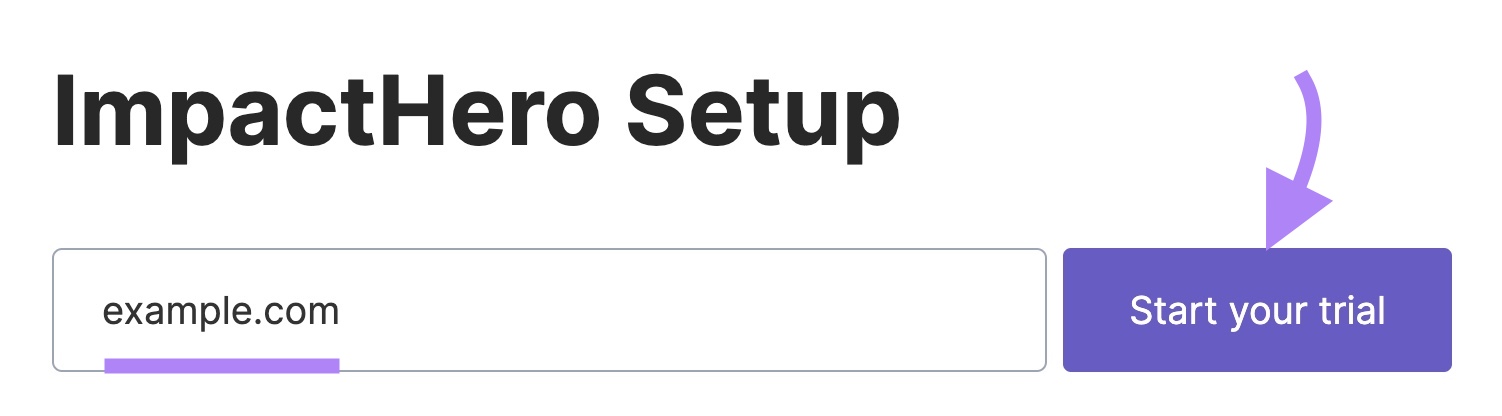 英帕克塞罗 Setup page with a domain entered and 