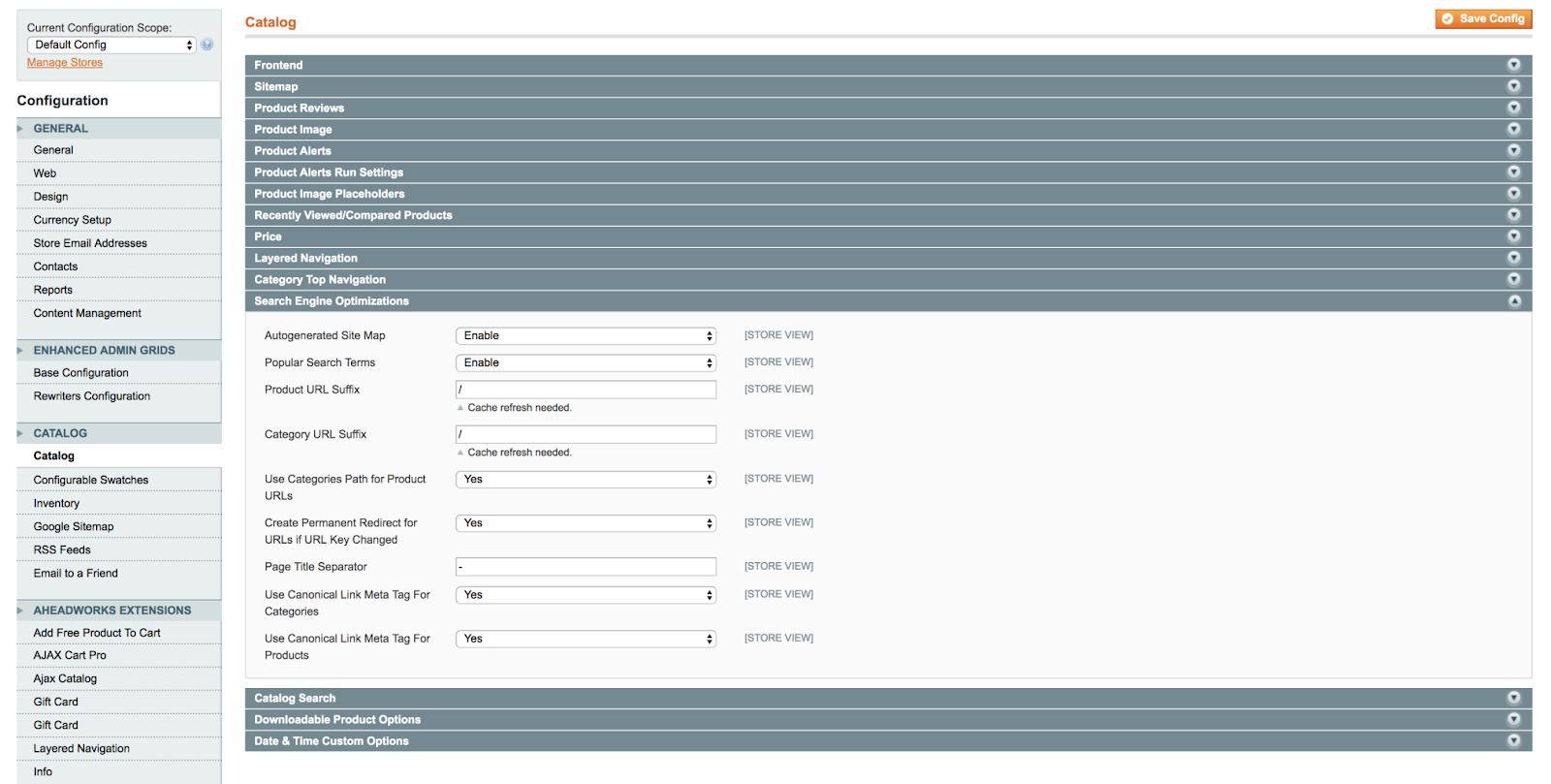 where to specify 规范,规范 URLs for product and category pages in 马琴托1