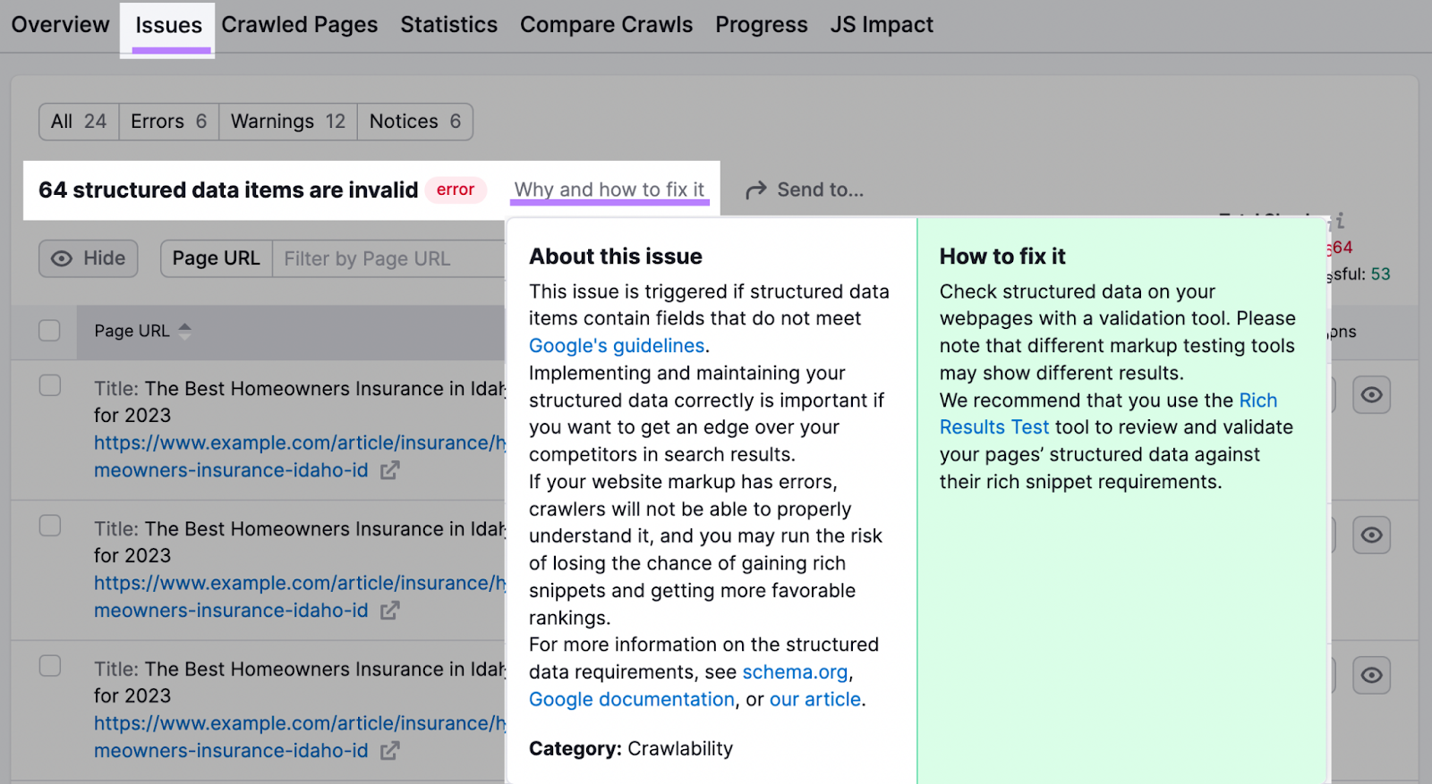 Issues page on 现场审核 with more information about the issue和how to fix it.