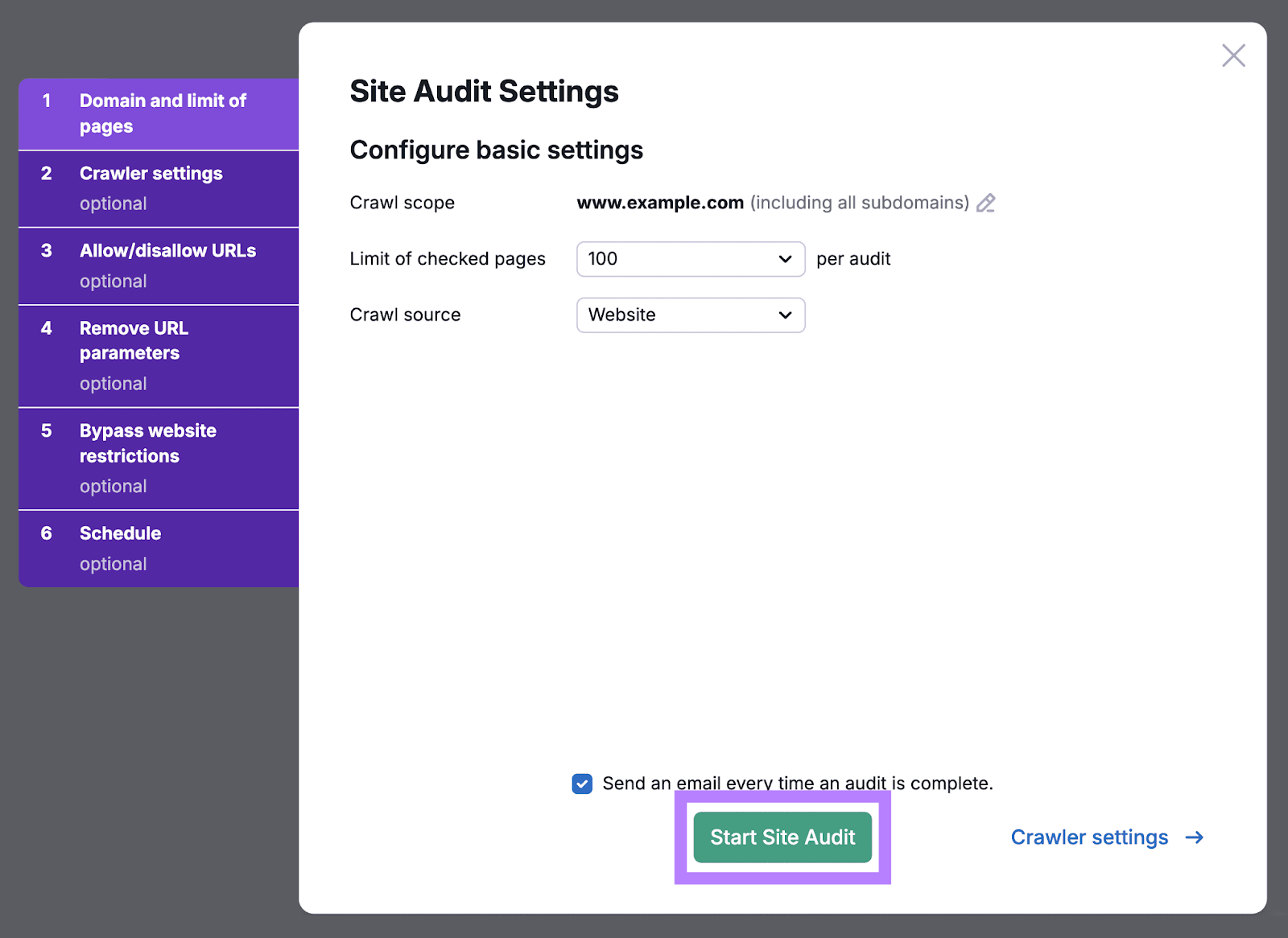 现场审核 setup modal