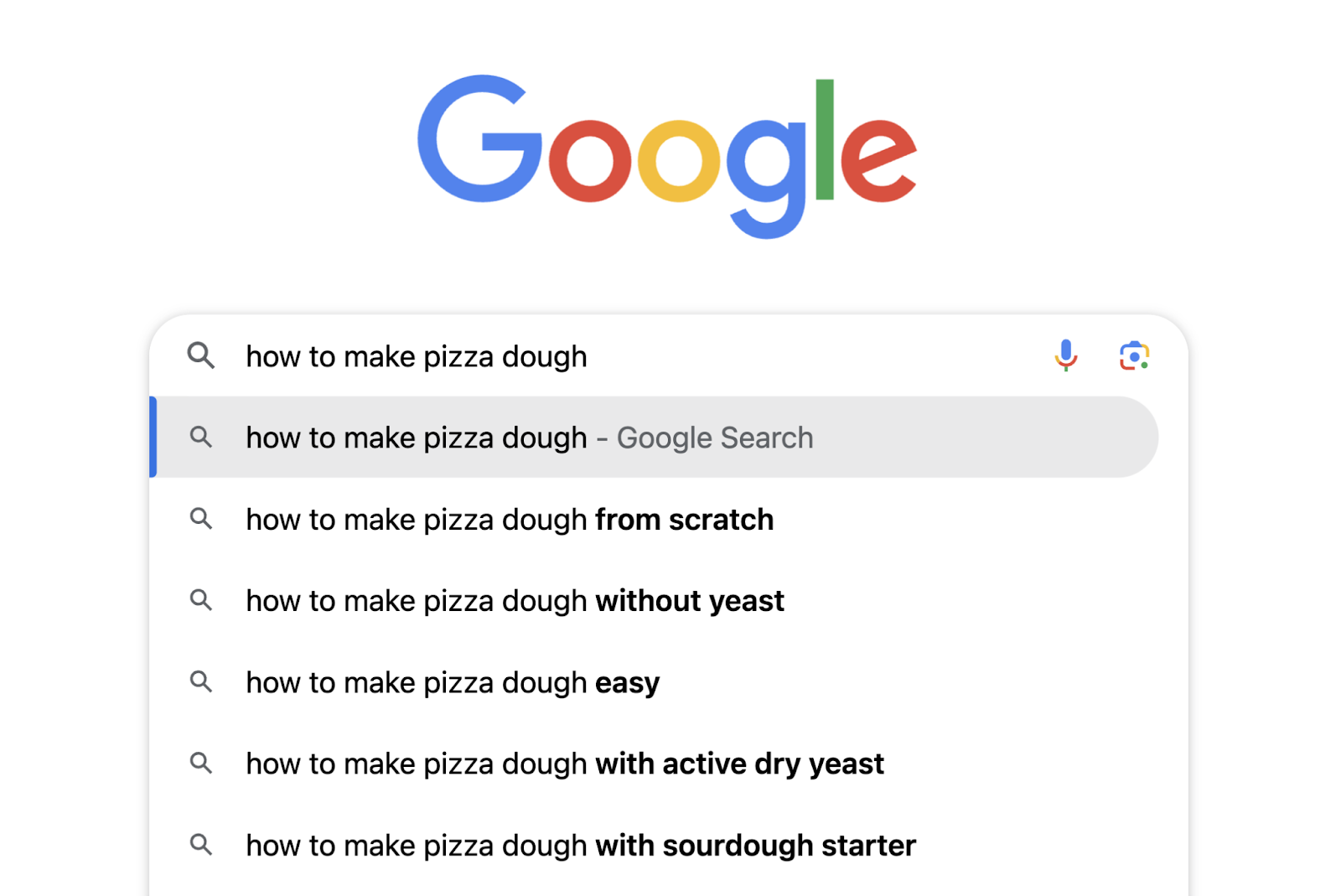 autocomplete suggestions for 
