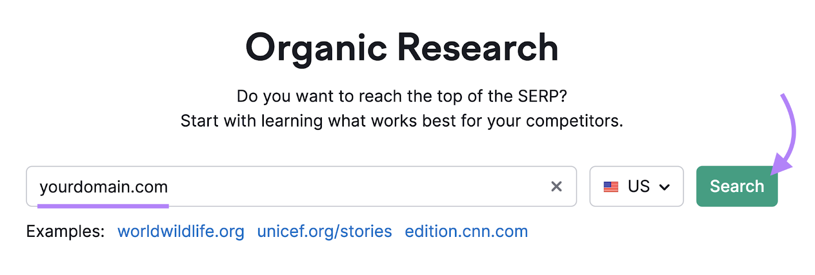 organic research tool start