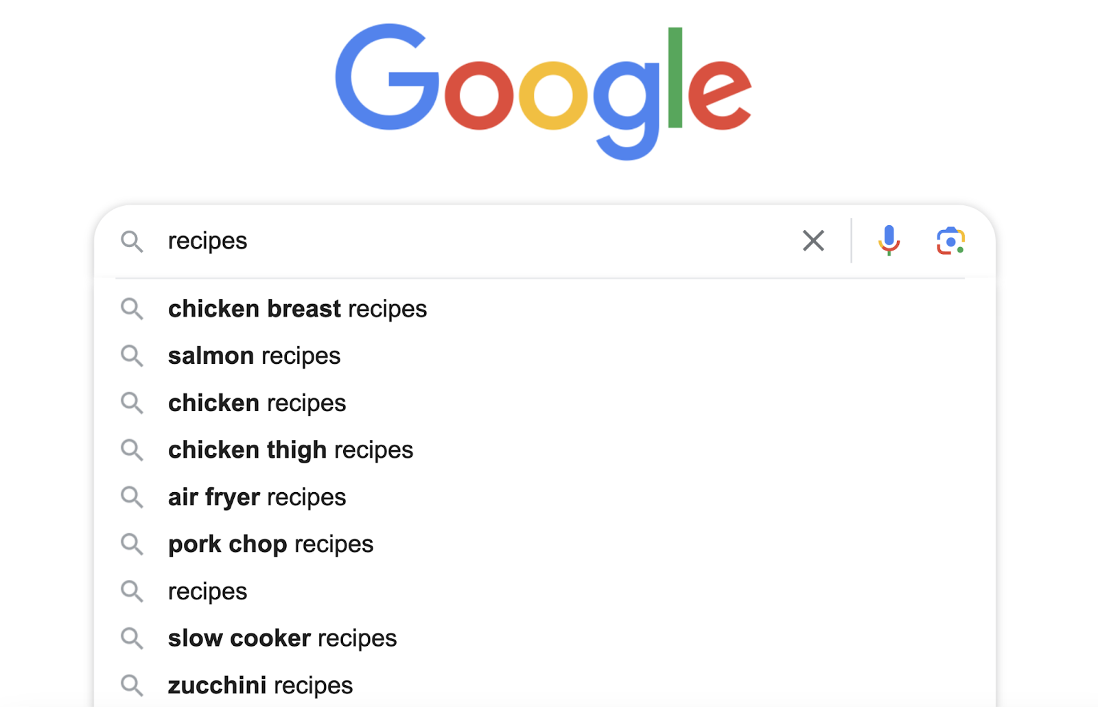 google autocomplete with different 关键字 ideas