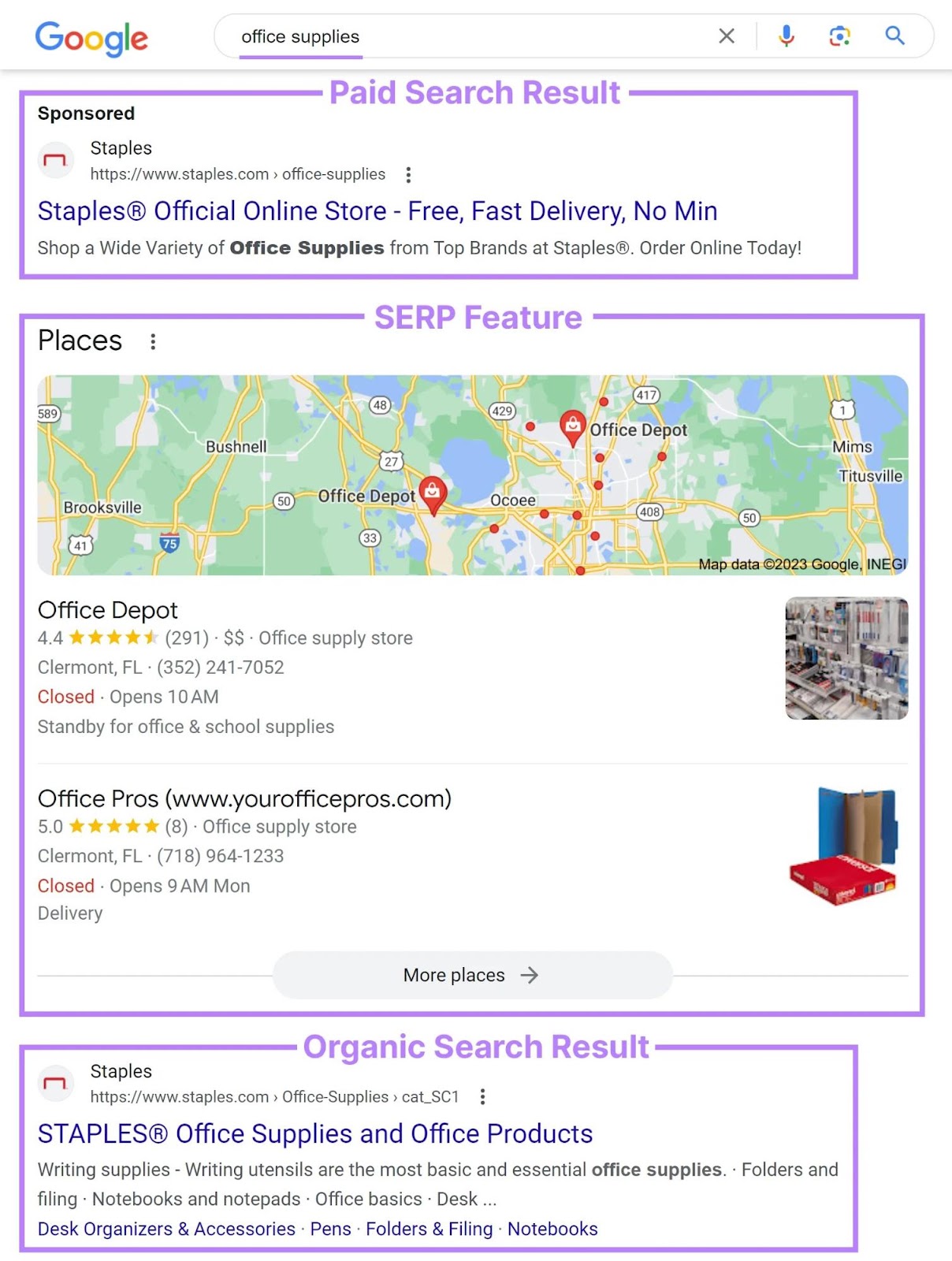 Google SERP的 for