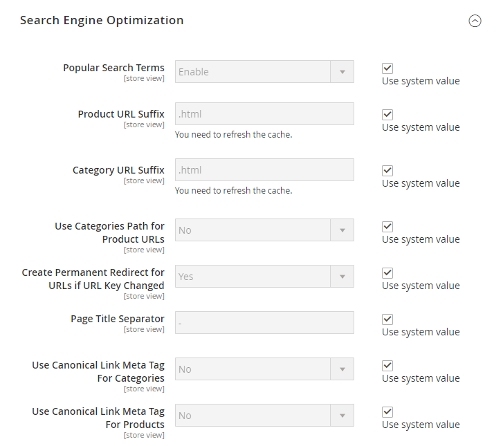 “Search Engine Optimization”section in 马琴托2
