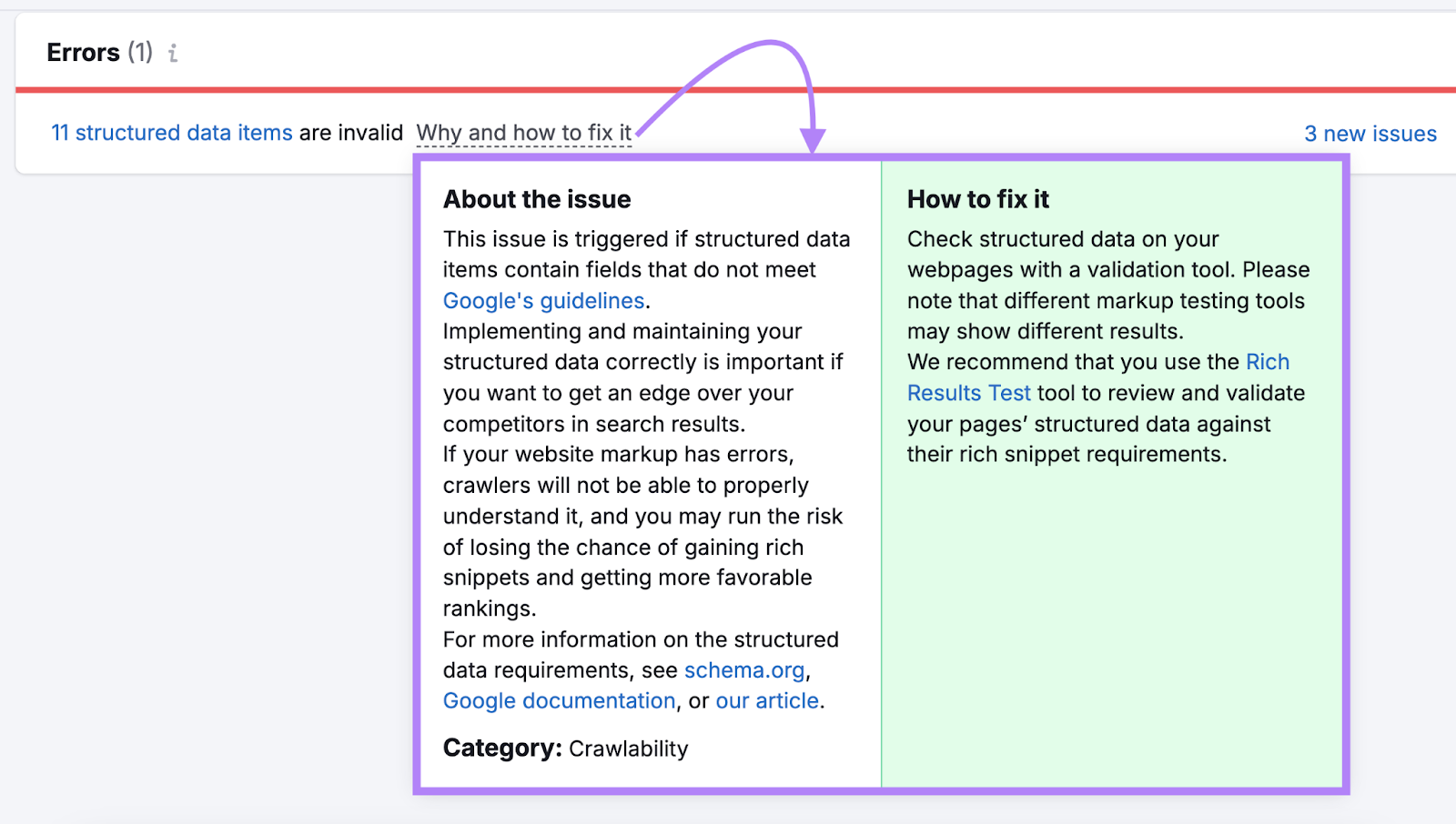 现场审核 describes the invalid structured data items issue and shares how to fix it.