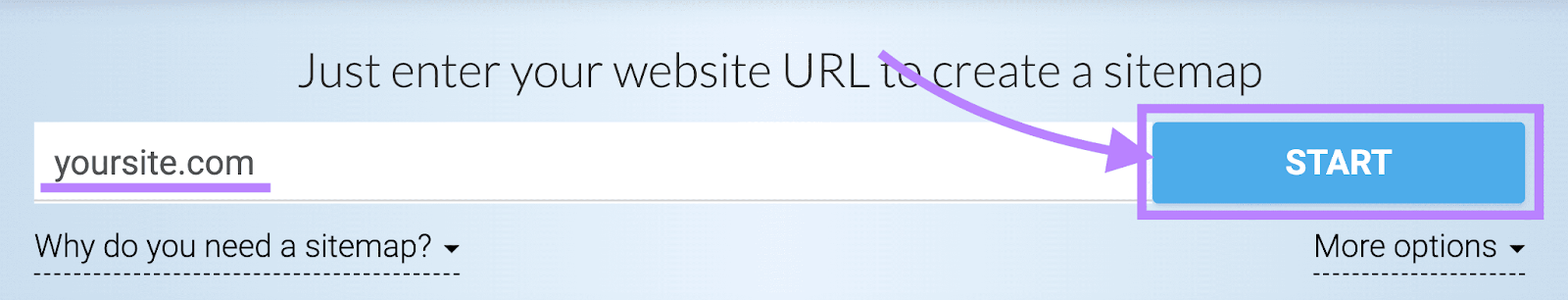 XML-网站地图.com's URL search bar