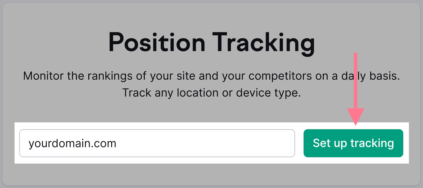 Position Tracking tool with 