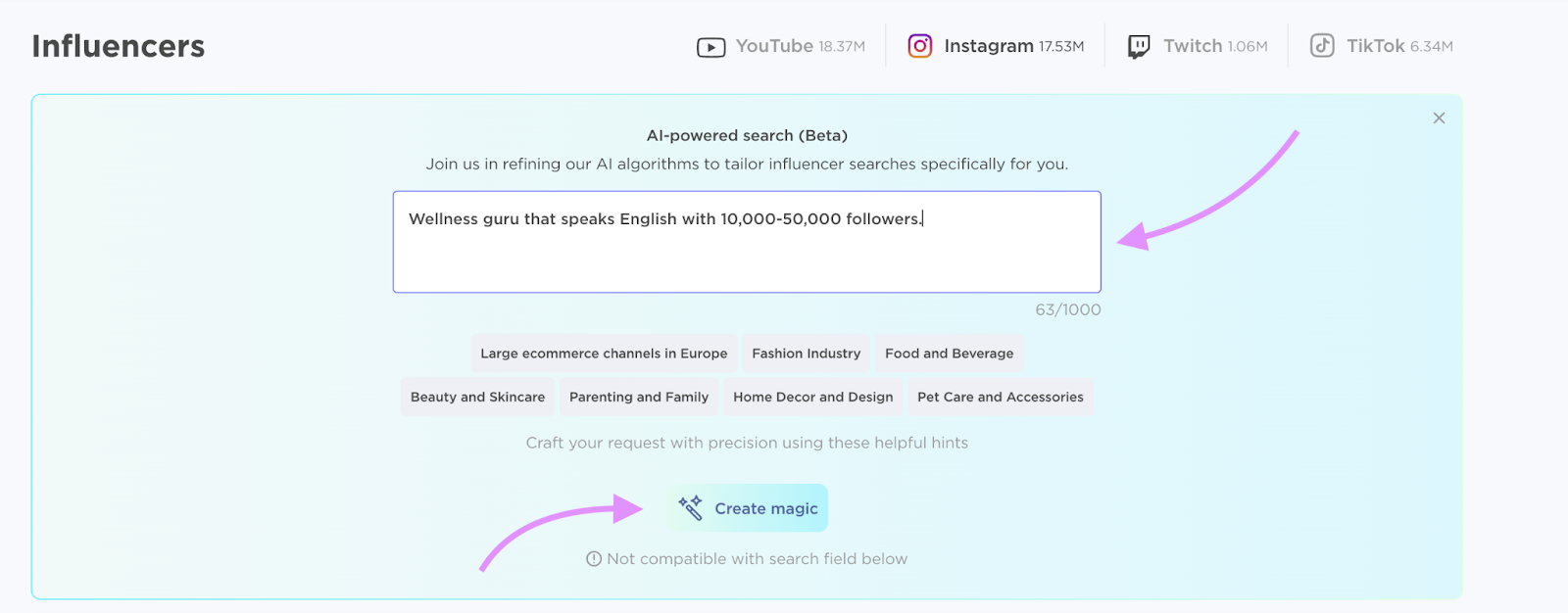 影响者分析 influencer discovery