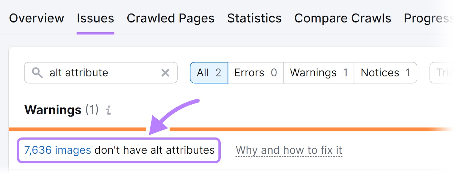 Alt attribute warning that ways 
