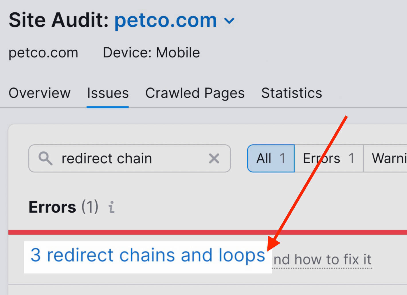 Redirect chains和loops in 现场审核
