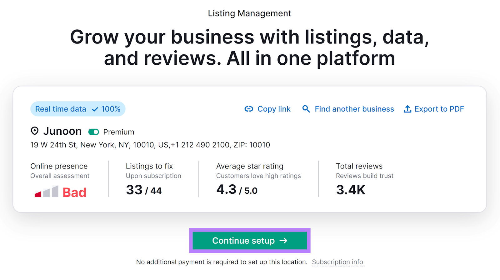 继续设置 button highlighted under local listing overview section