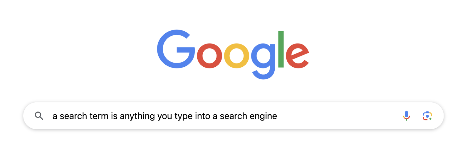 Google search engine box with 