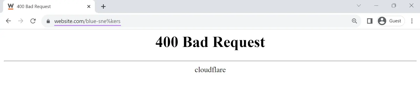 simple webpage with text that says 