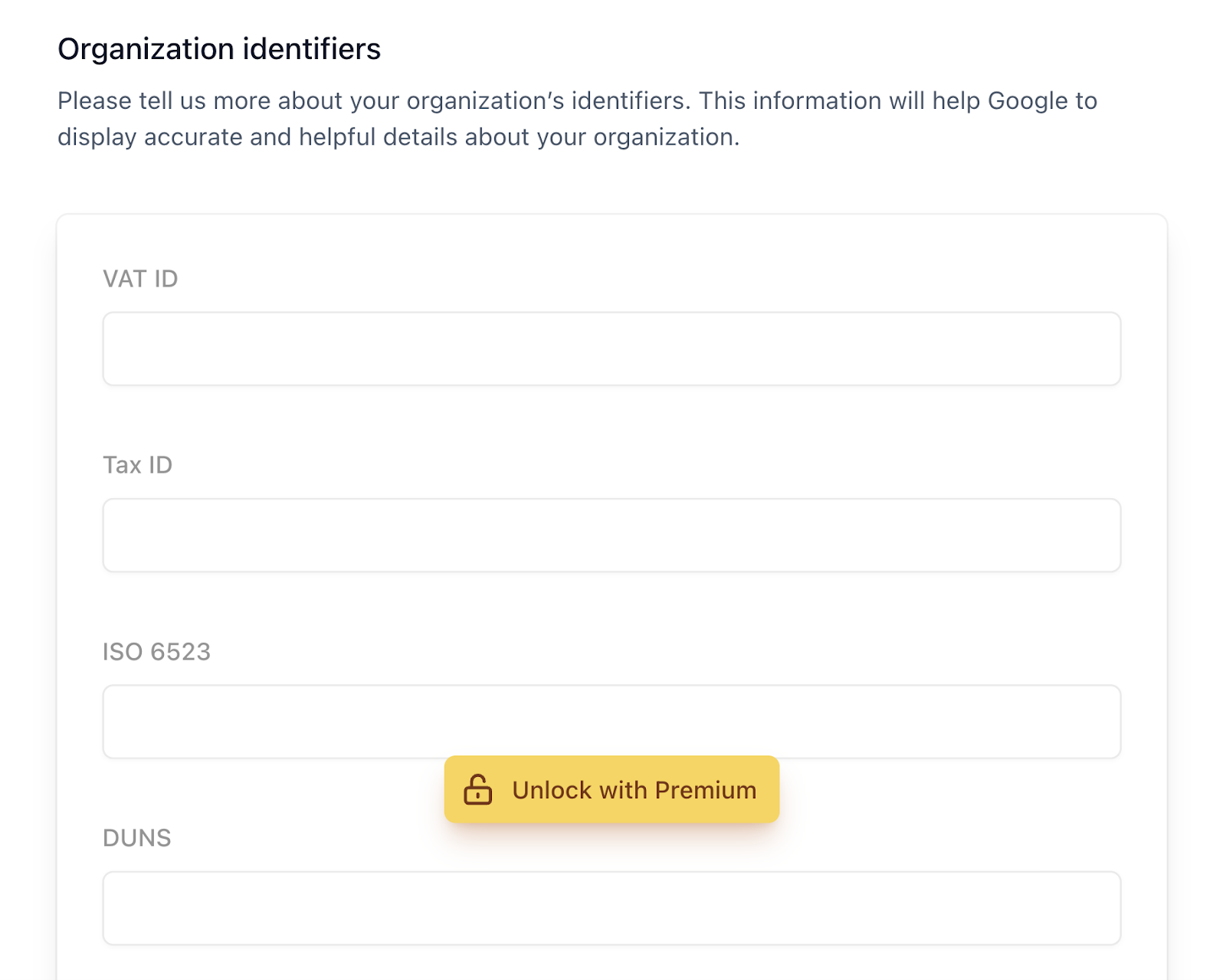 尤斯特 SEO organization info for organization schema like VAT ID, Tax ID, and more