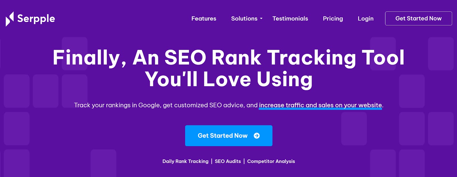 塞普尔 rank tracker tool homepage.