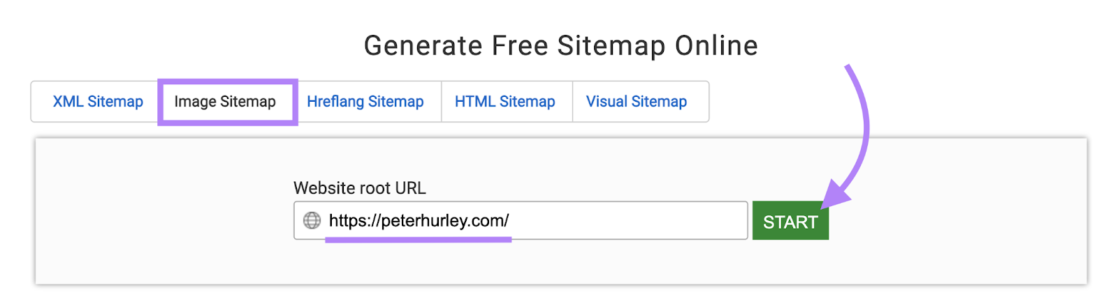 Photographer's website URL is added to the image sitemap generator工具。
