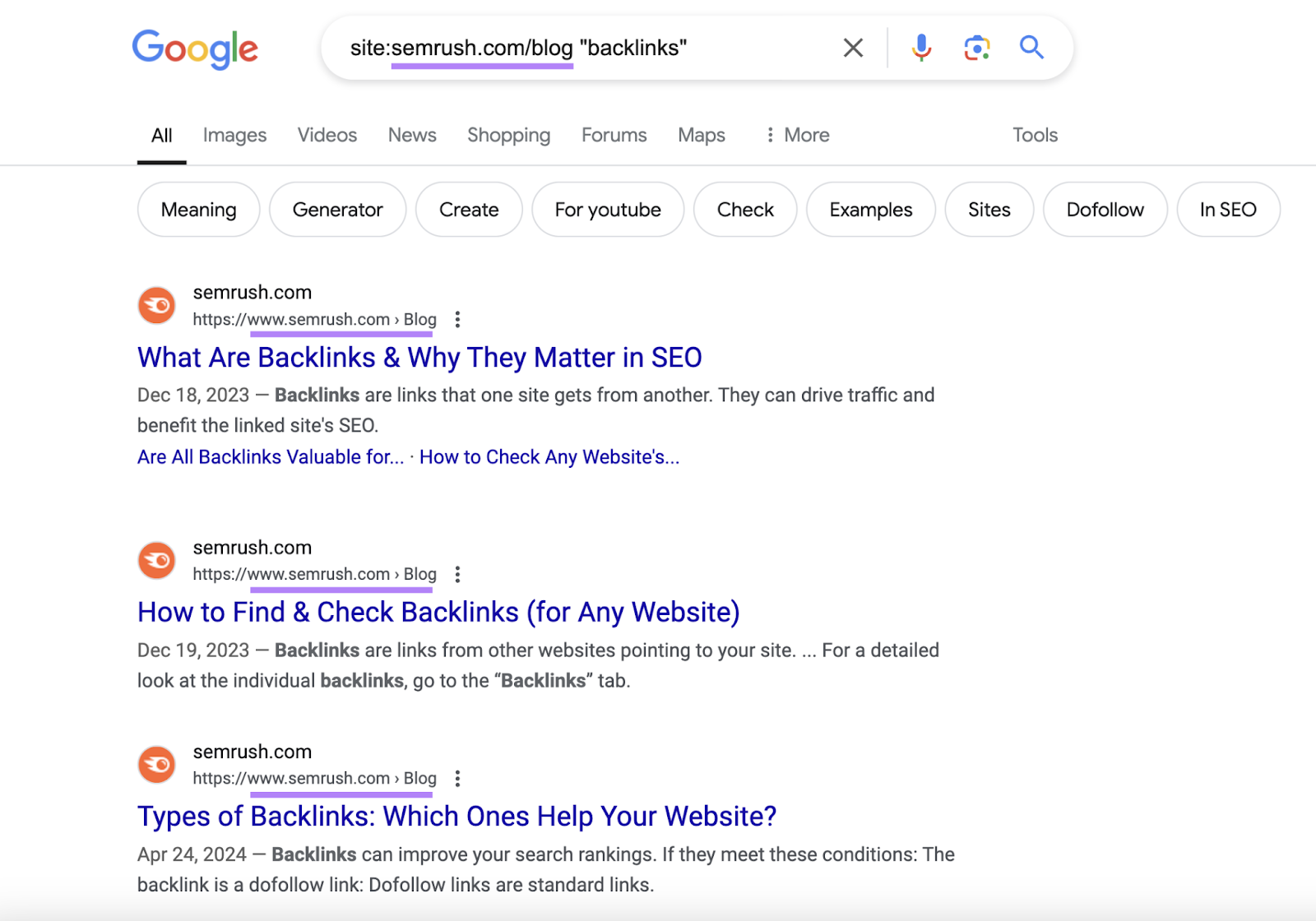 search shows blogs on what 反向链接s are和why they matter, how to find和check 反向链接s for any website,和types of 反向链接s