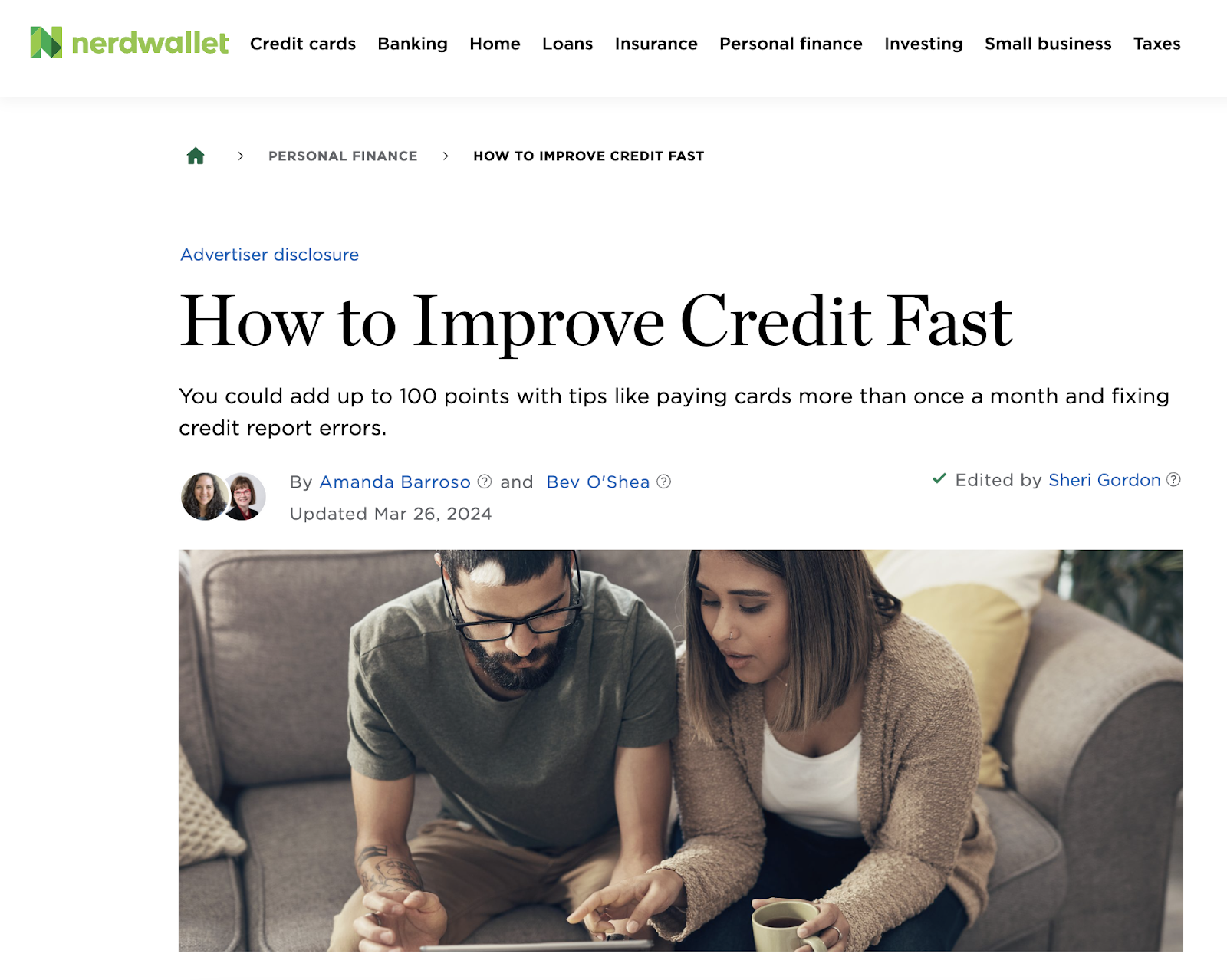 Nerdwallet's ymyl article 