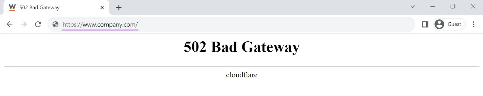 simple webpage says 