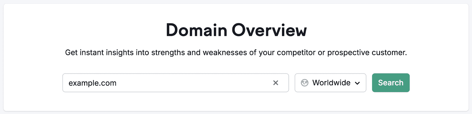 search for the domain 
