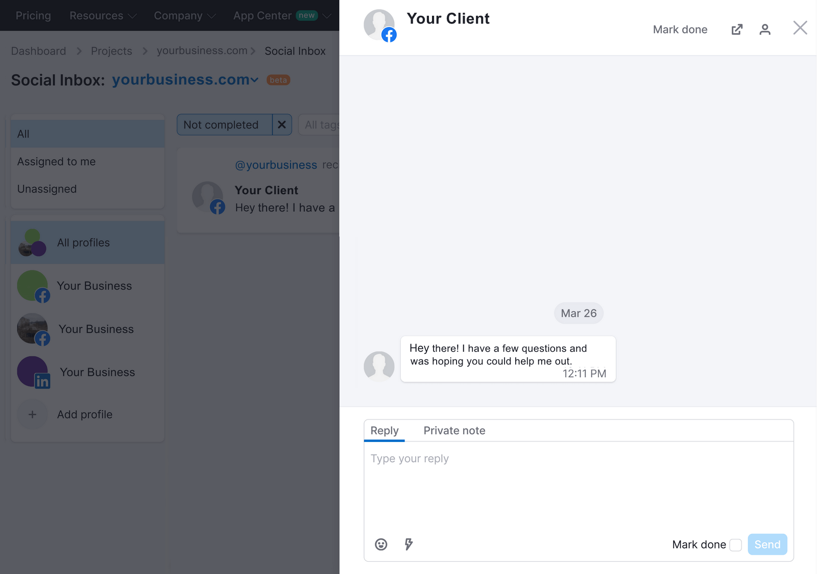 社交收件箱 tool