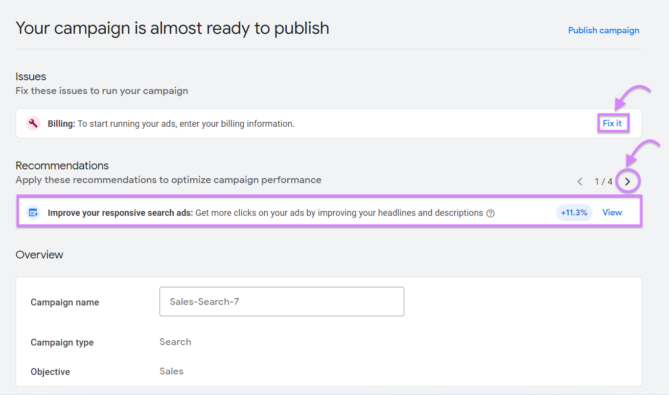 谷歌广告 recommendations on how to boost your campaign