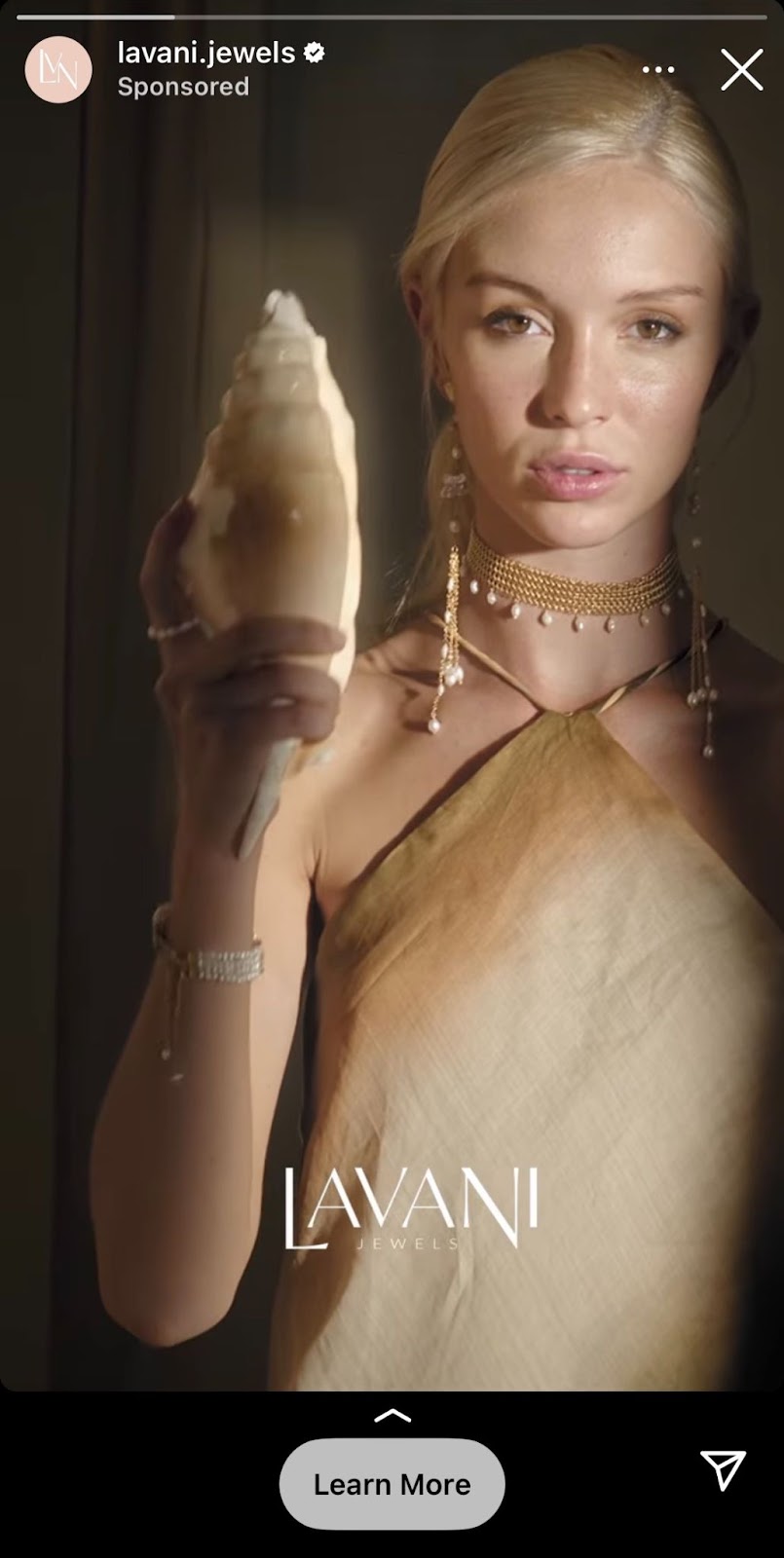 An Instagram Stories ad from