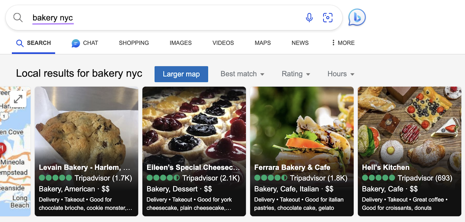 Bing results for 