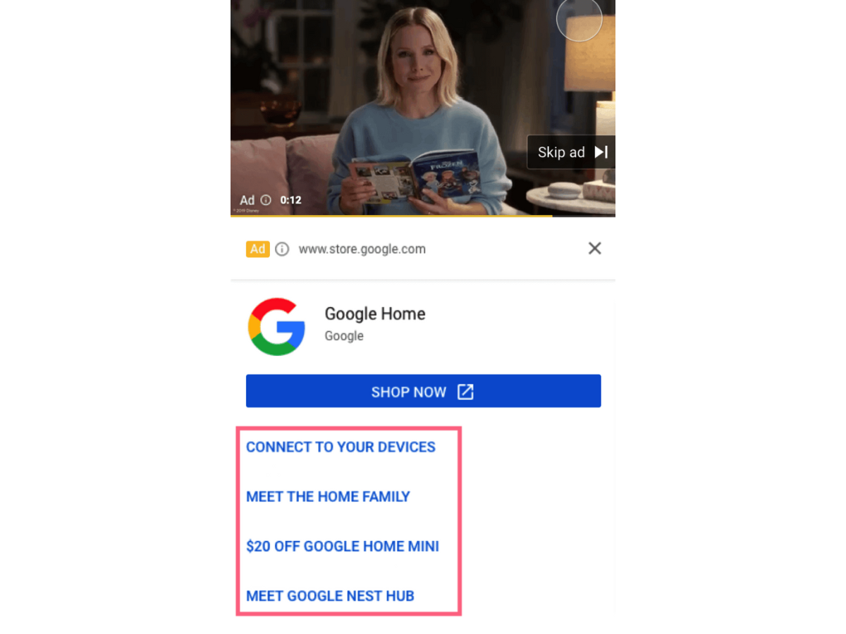 [医]西特林克 extensions under YouTube video ad