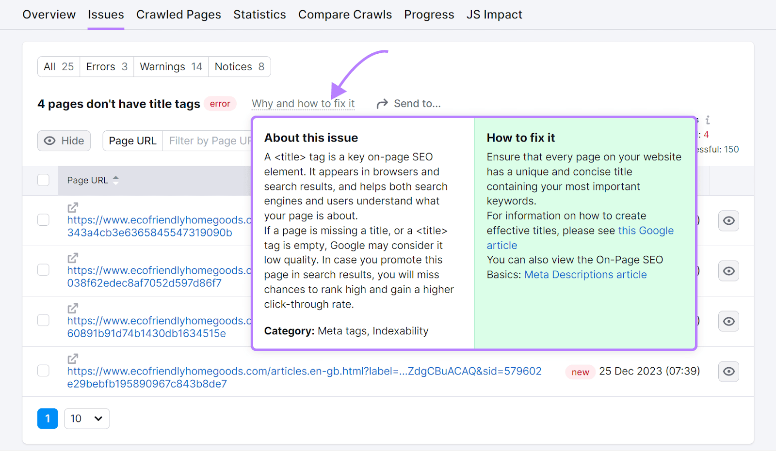 An explanation of the title tag issue和how to fix it in 现场审核