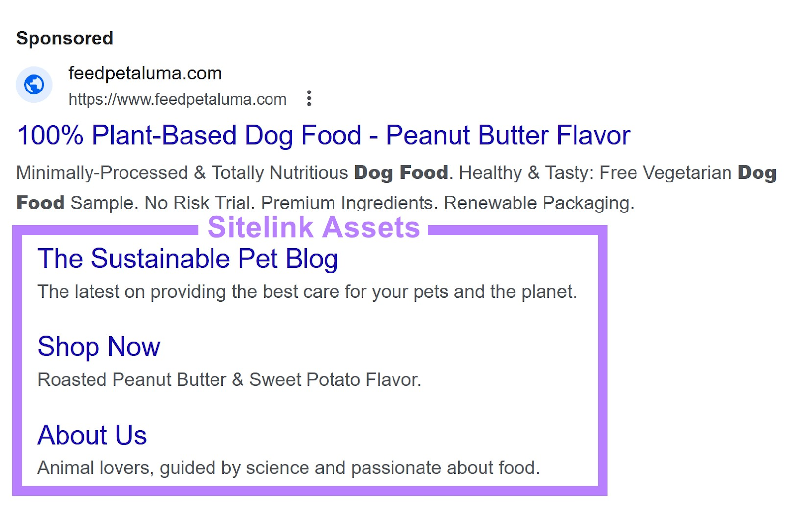 Sitelink资产 on SERP