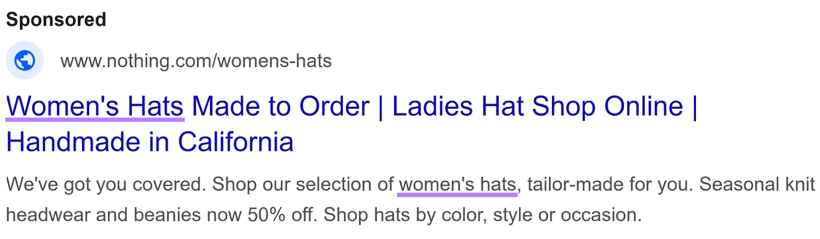 an ad copy for 
