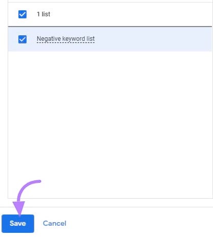 check the box next to the 