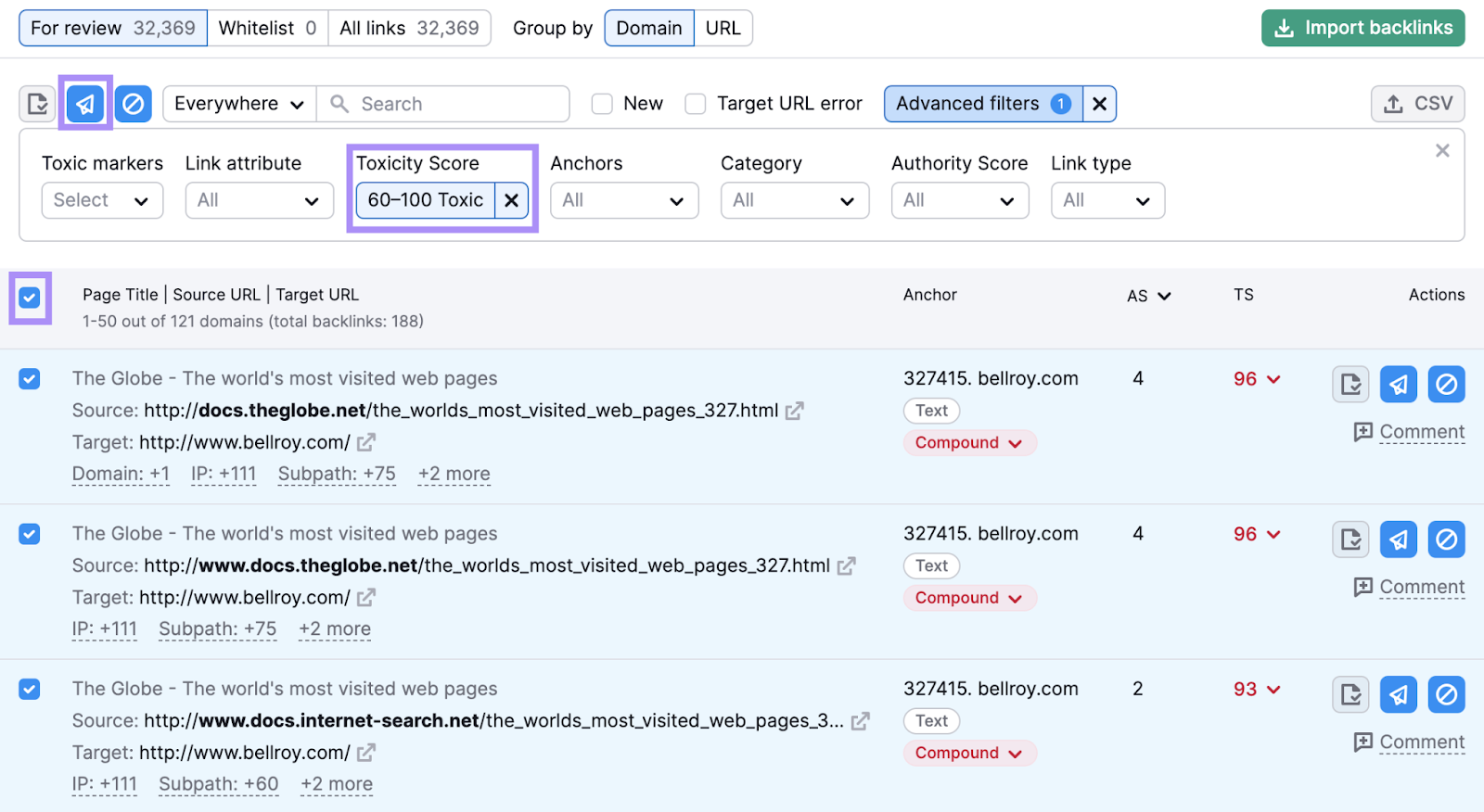 where to send links to