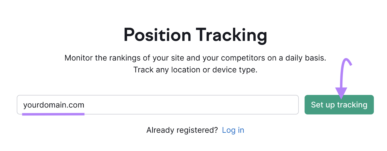 位置跟踪 tool search bar