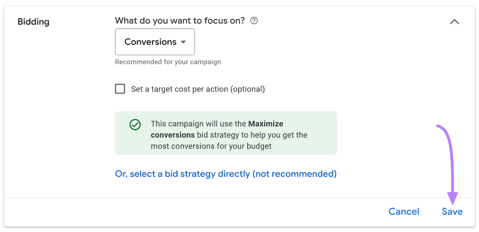 储蓄 your changes in Google Ads
