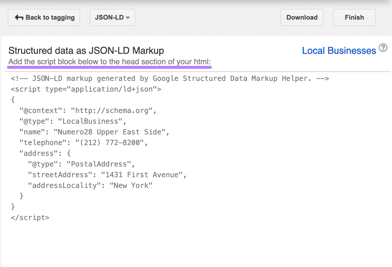 Code pasted under 