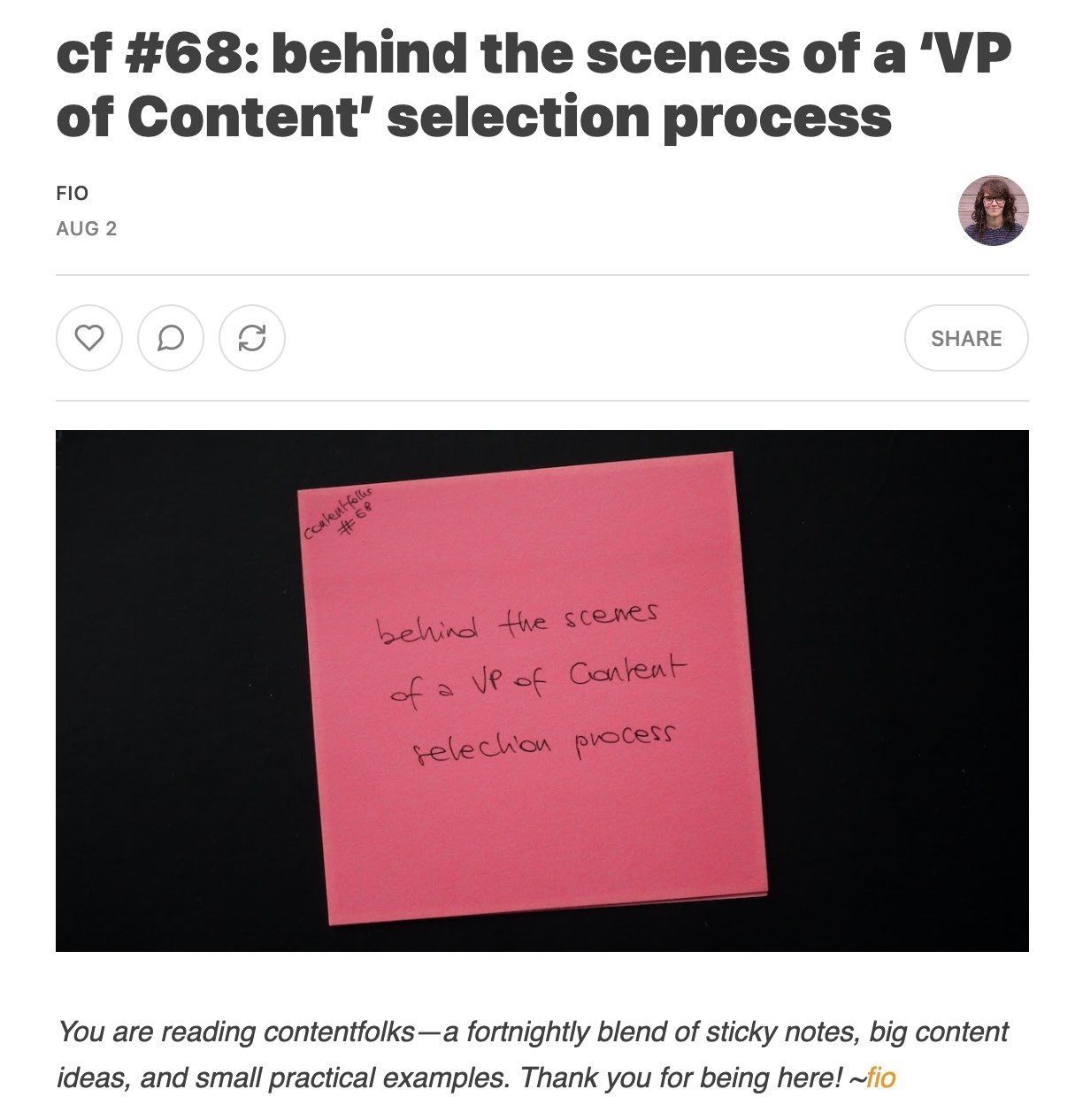 A newsletter titled:
