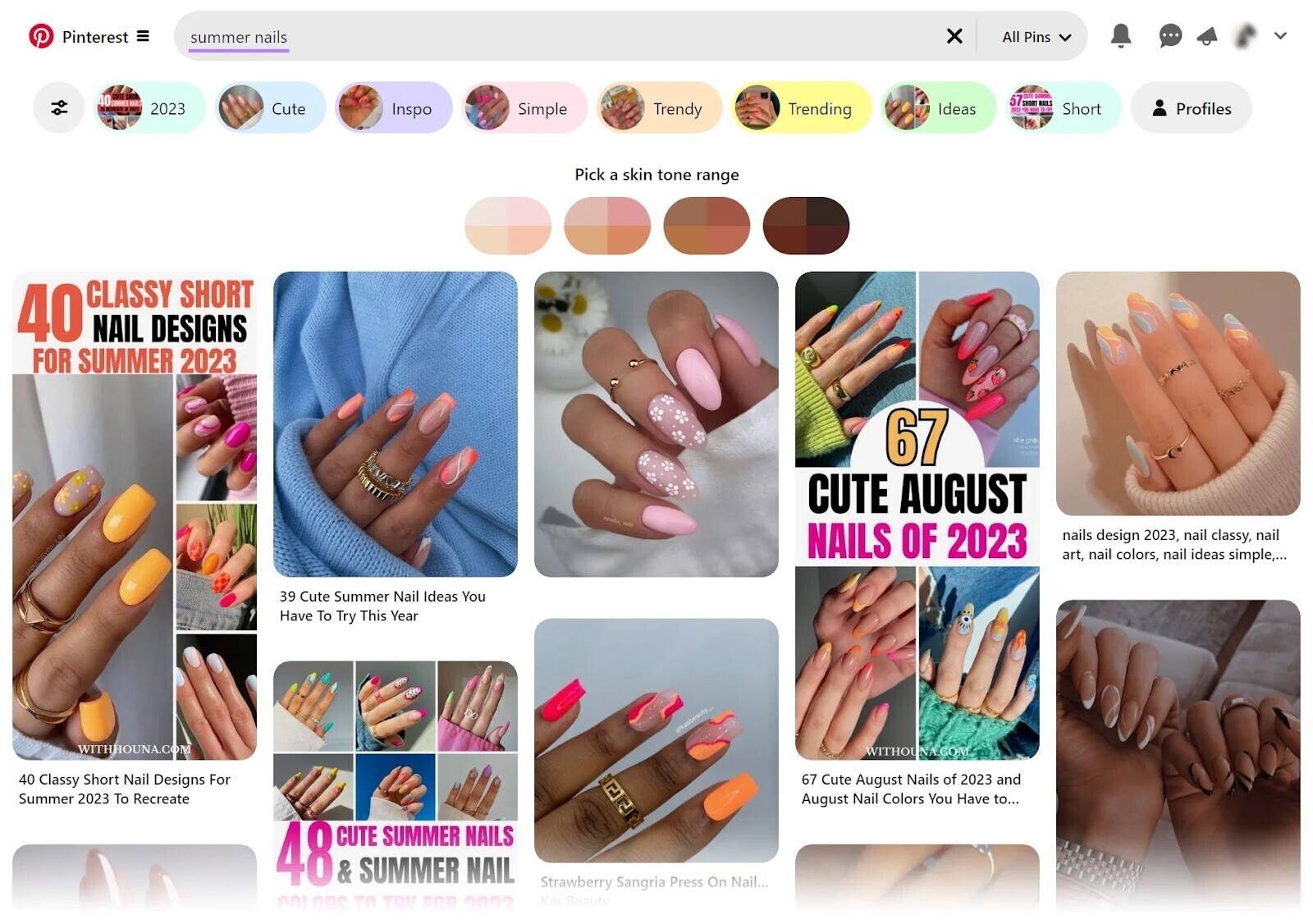 品特斯 search results for “summer nails”